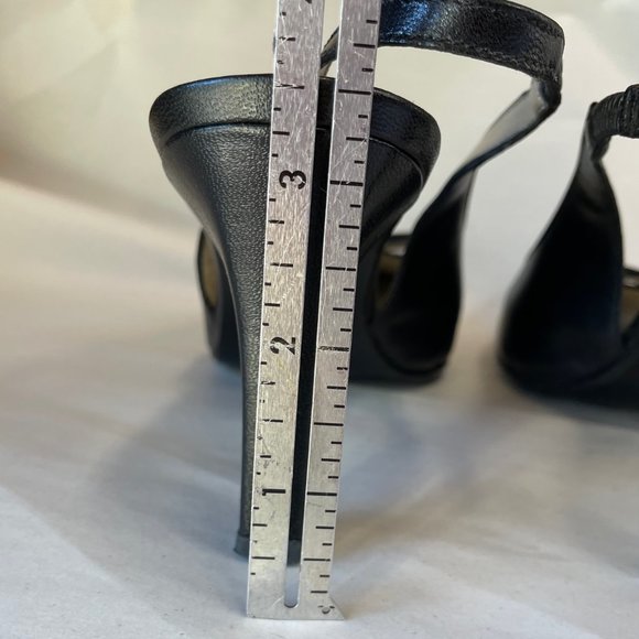 Unisa Adonis black leather slingback heels size 6 - Picture 6 of 6